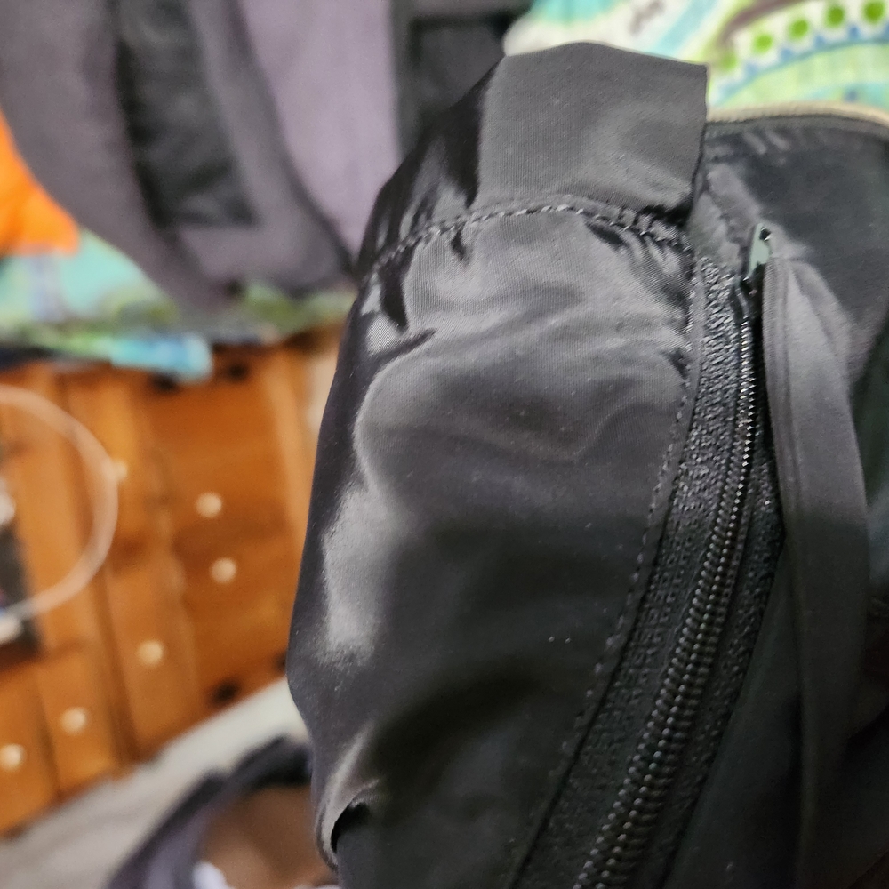 Express Black Windbreaker Jacket with White Trim - Picture 12 of 12